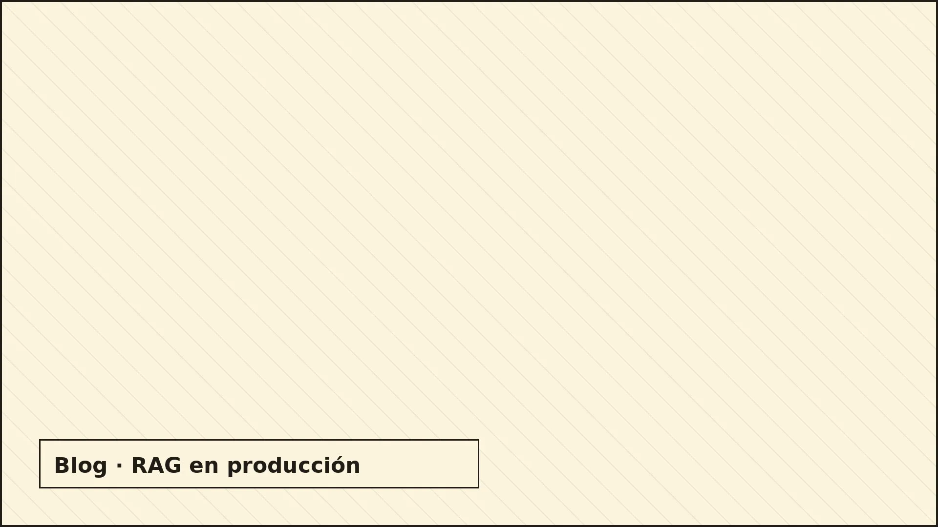 Diagrama del pipeline RAG en producción